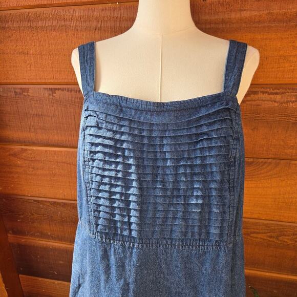 Country Wear Y2K Womens Denim Midi Dress Size M Countryside Western Grannycore - Picture 1 of 10